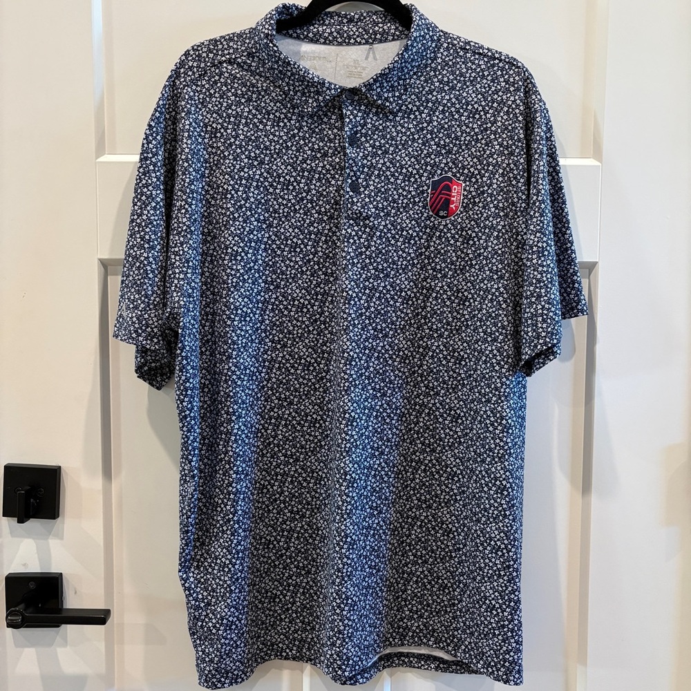 Antigua men's St.Louis City SC performance polo floral print, size XL